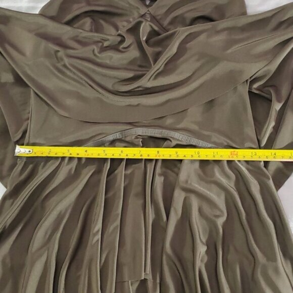 Armani Ex Vintage Satin Cascade Flowy Boho Dress- XS- NWOT - Picture 13 of 16